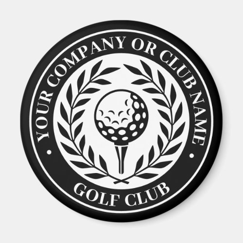 Classic Personalized Golf Club Company Name Black Magnet