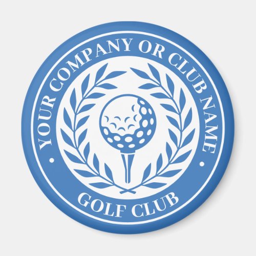 Classic Personalized Golf Club Company Name Blue Magnet