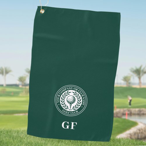 Classic Personalized Golf Club Company Name Green Golf Towel