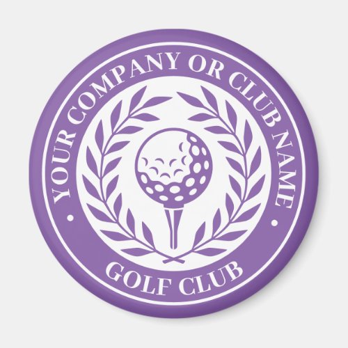 Classic Personalized Golf Club Company Name Purple Magnet
