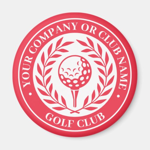 Classic Personalized Golf Club Company Name Red Magnet