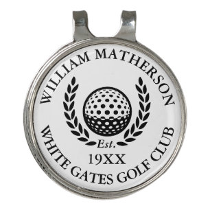 Classic Personalized Golf Club Name Hat Clip