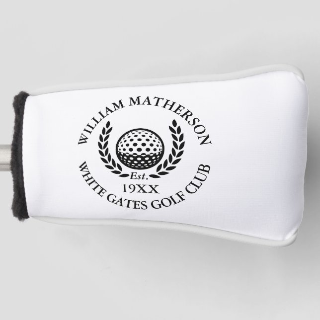 Classic Personalized Golf Club Name Head Cover (Front)