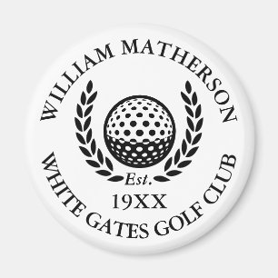 Classic Personalized Golf Club Name Magnet