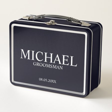 Classic Personalized Groomsman Metal Gift Box