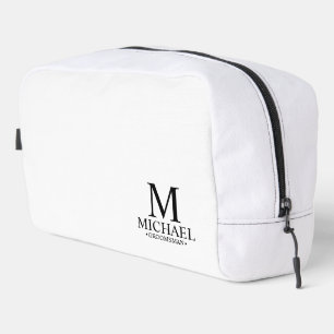 Classic Personalized Groomsman Monogram and Name Dopp Kit