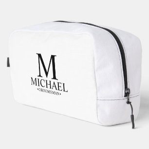 Classic Personalized Groomsman Monogram and Name Dopp Kit