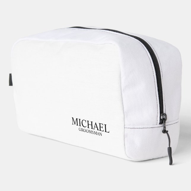 Classic Personalized Groomsman Name Dopp Kit (Right Corner)