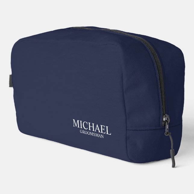 Classic Personalized Groomsman Name Dopp Kit (Right Corner)