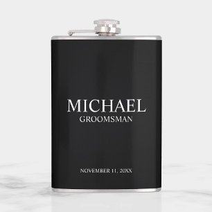 Classic Personalized Groomsman Name Flask