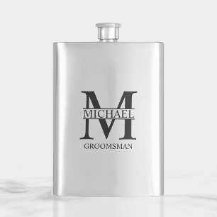 Classic Personalized Groomsman Name Flask