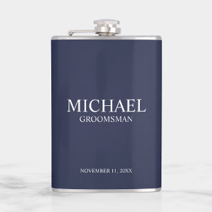 Classic Personalized Groomsman Name Flask