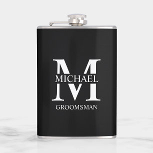 Classic Personalized Groomsman Name Flask