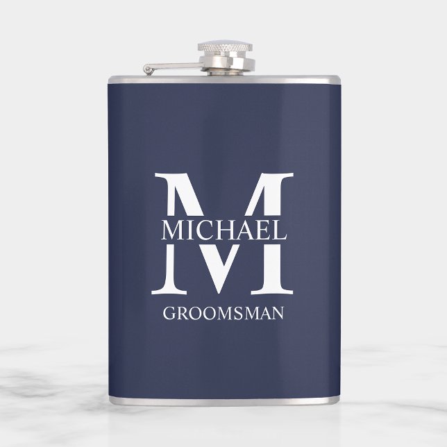 Classic Personalized Groomsman Name Flask (Creator Uploaded)