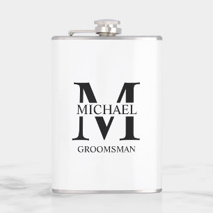Classic Personalized Groomsman Name Flask