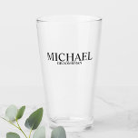 Classic Personalized Groomsmen Glass<br><div class="desc">Classic Personalized Groomsmen Glass
featuring personalized groomsman's name with title in classic serif font style.

Also perfect for Best Man,  Father of the Bride and more.</div>