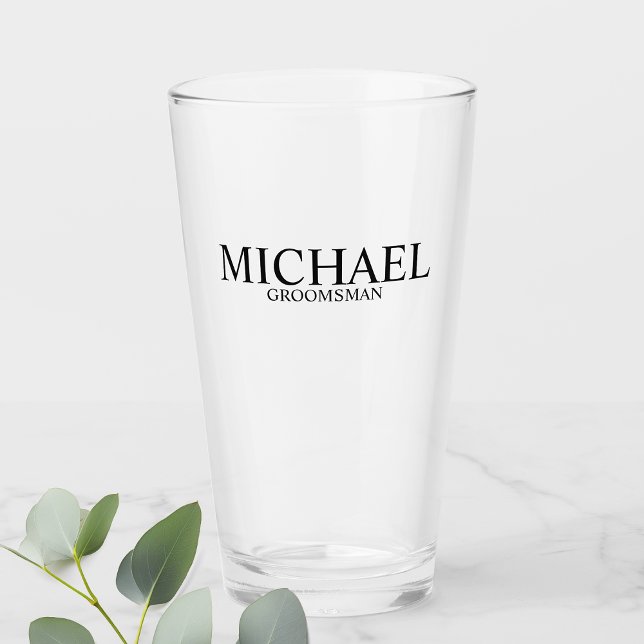 Classic Personalized Groomsmen Glass (Creator Uploaded)