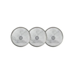 Classic Personalized Groomsmen Monogram and Name Golf Ball Marker