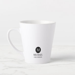 Classic Personalized Groomsmen Monogram and Name Latte Mug