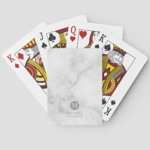 Classic Personalized Groomsmen Monogram and Name Poker Cards