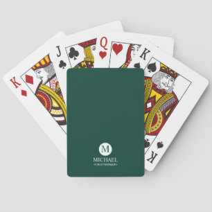Classic Personalized Groomsmen Monogram and Name Poker Cards