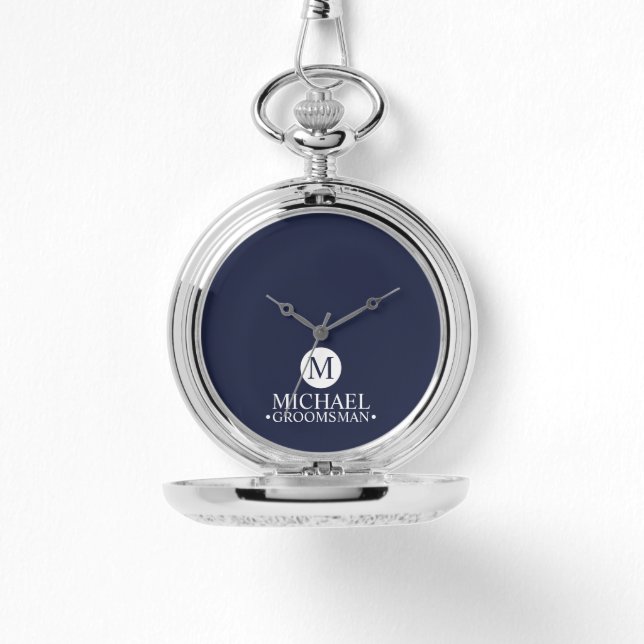 Classic Personalized Groomsmen Monogram and Name Watch (Front)