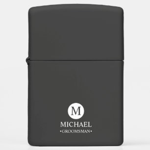 Classic Personalized Groomsmen Monogram and Name Zippo Lighter