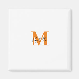 Classic Personalized Initials and Name Monogram Magnet