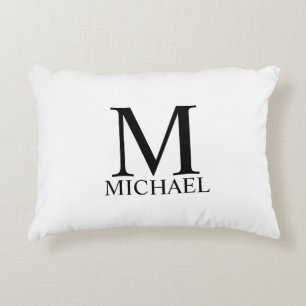 Classic Personalized Monogram and Name Accent Pill Pillow