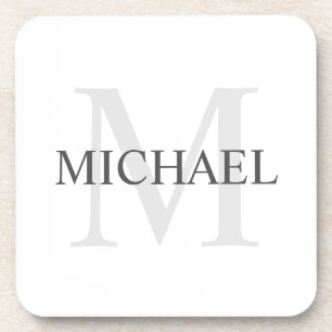 Classic Personalized Monogram and Name Beverage Coaster