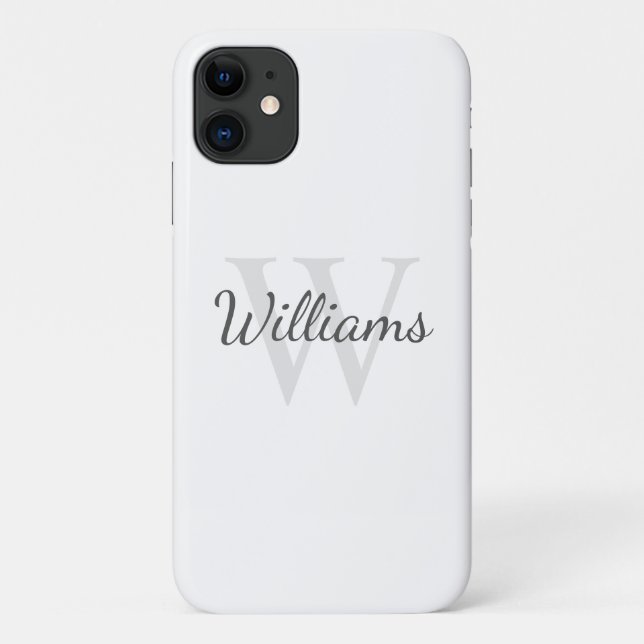 Classic Personalized Monogram and Name Case-Mate iPhone Case (Back)