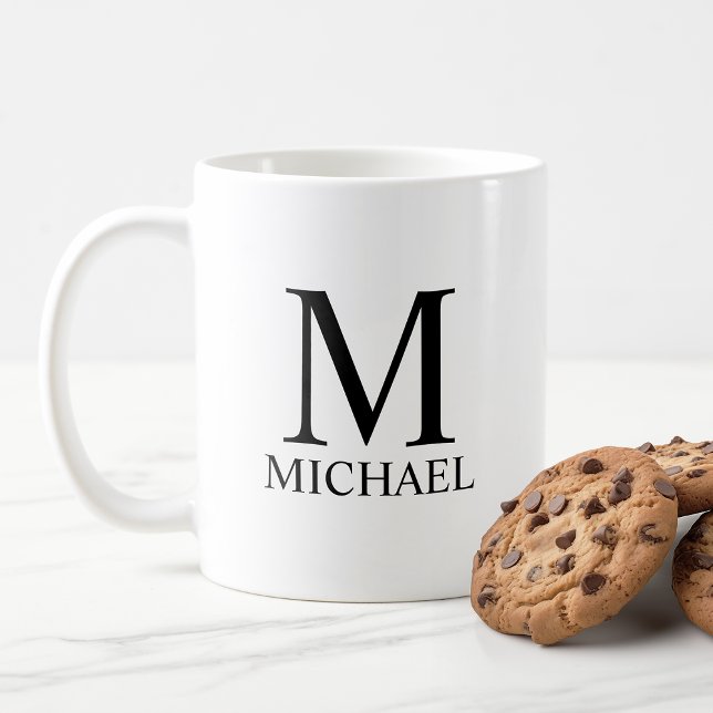 Classic Personalized Monogram and Name Coffee Mug (Creator Uploaded)