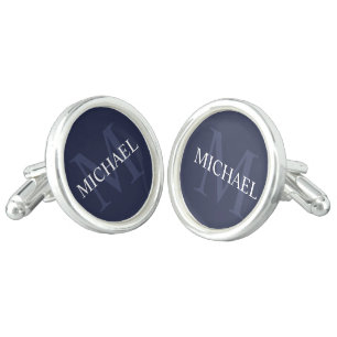 Classic Personalized Monogram and Name Cufflinks