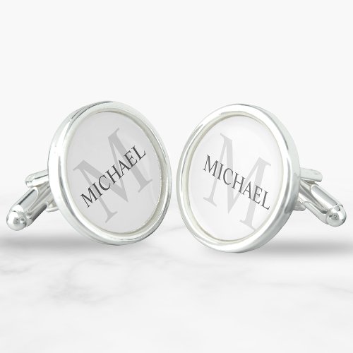 Classic Personalized Monogram and Name Cufflinks