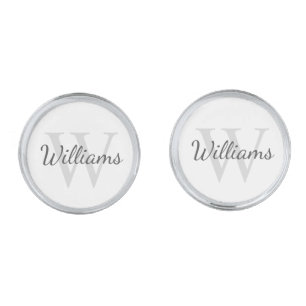 Classic Personalized Monogram and Name Cufflinks