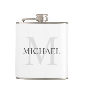 Classic Personalized Monogram and Name Flask