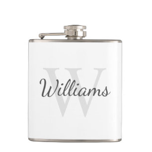 Classic Personalized Monogram and Name Flask