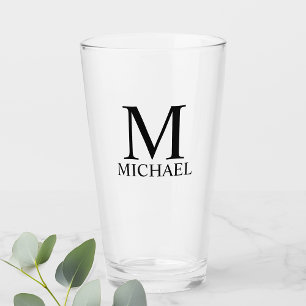 Classic Personalized Monogram and Name Glass