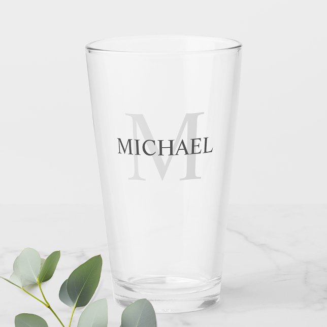 Classic Personalized Monogram and Name Glass (Creator Uploaded)