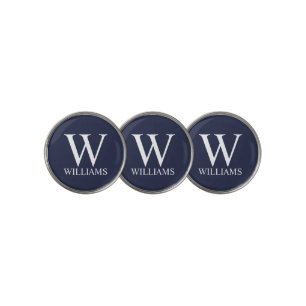 Classic Personalized Monogram and Name Golf Ball Marker