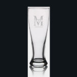 Classic Personalized Monogram and Name Groomsman Pilsner Glass<br><div class="desc">Classic Personalized Groomsman Gifts
featuring personalized groomsman's monogram,  name and title in classic serif font style.

Also perfect for Best Man,  Father of the Bride and more.</div>