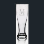 Classic Personalized Monogram and Name Groomsman Pilsner Glass<br><div class="desc">Classic Personalized Groomsman Gifts
featuring personalized groomsman's monogram,  name and title in classic serif font style.

Also perfect for Best Man,  Father of the Bride and more.</div>