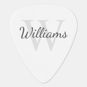 Classic Personalized Monogram and Name Guitar Pick