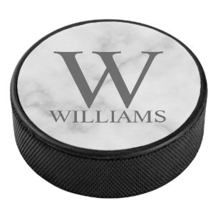 Classic Personalized Monogram and Name Hockey Puck