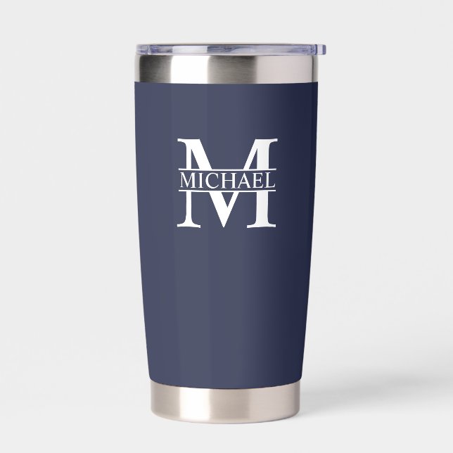 Classic Personalized Monogram and Name Insulated Tumbler (Left)