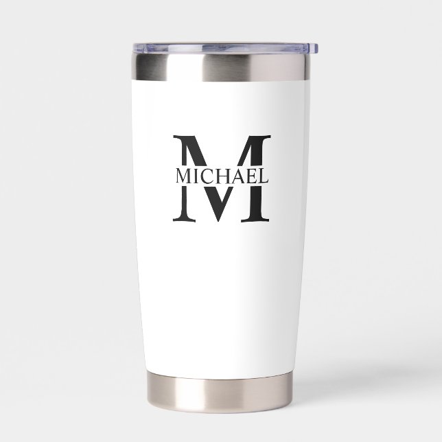 Classic Personalized Monogram and Name Insulated Tumbler (Left)
