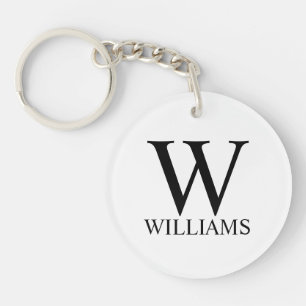 Classic Personalized Monogram and Name Keychain