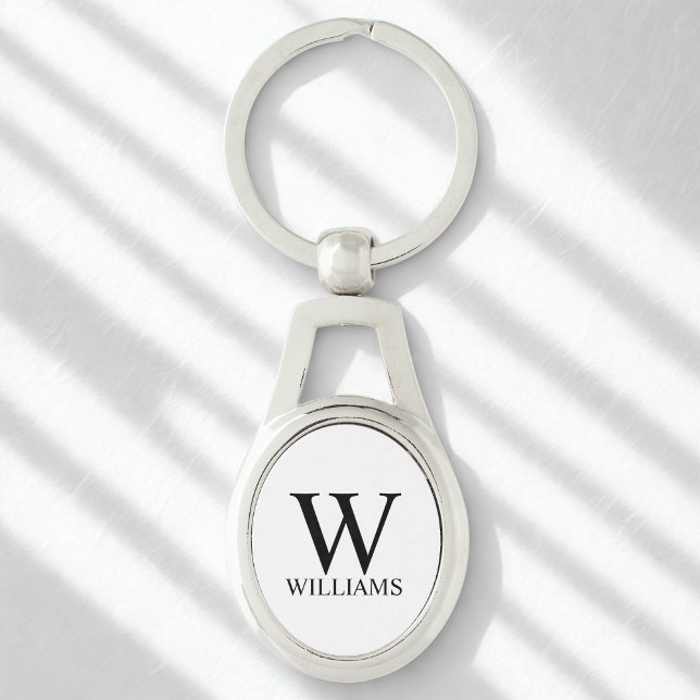 Classic Personalized Monogram and Name Keychain (Creator Uploaded)