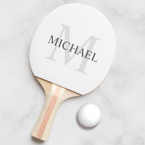 Classic Personalized Monogram and Name Ping Pong Paddle