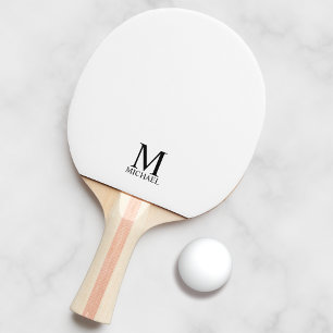 Classic Personalized Monogram and Name Ping Pong Paddle